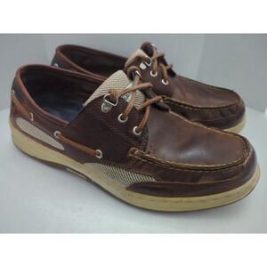Sebago Clovehitch II Walnut Brown Leather Boat Shoes Marine Grip Sz 11WW